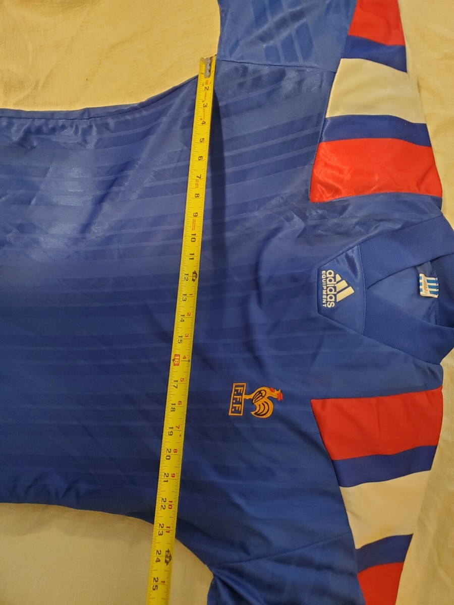 Vintage Adidas France 1992-1994 National Team Soccer Jersey Size
