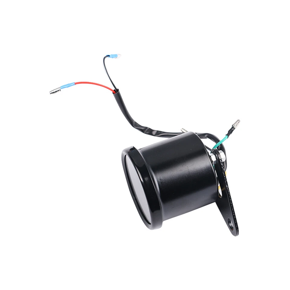 Motorcycle Gauge Dual Odometer KMH Speedometer LED Backlight Signal 12V Black - Image 3 of 4