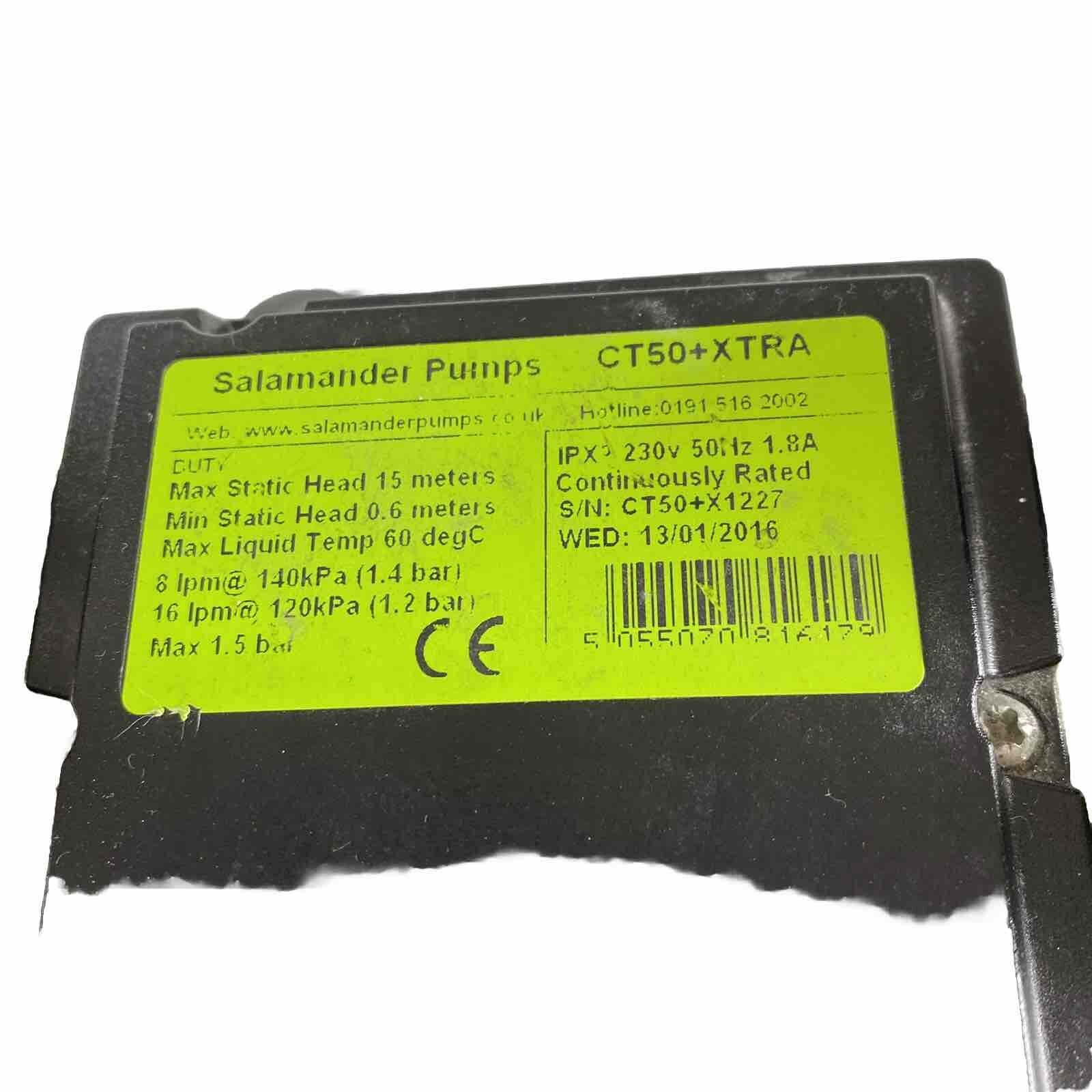 Salamander CT50 Xtra 1.5Bar Contract Twin Shower Pump Black