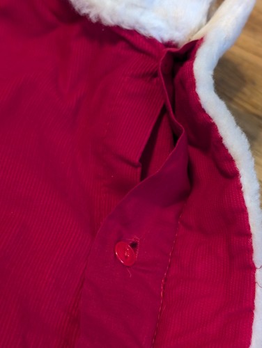 Vintage Santa Corduroy Suit - Christmas Costume Outfit w/ Boot Toppers FLAWS! - Picture 6 of 24