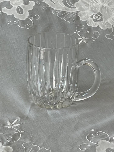 MIKASA "Park Lane" Crystal Mugs  4-3/8”  Vintage -  Set of 4