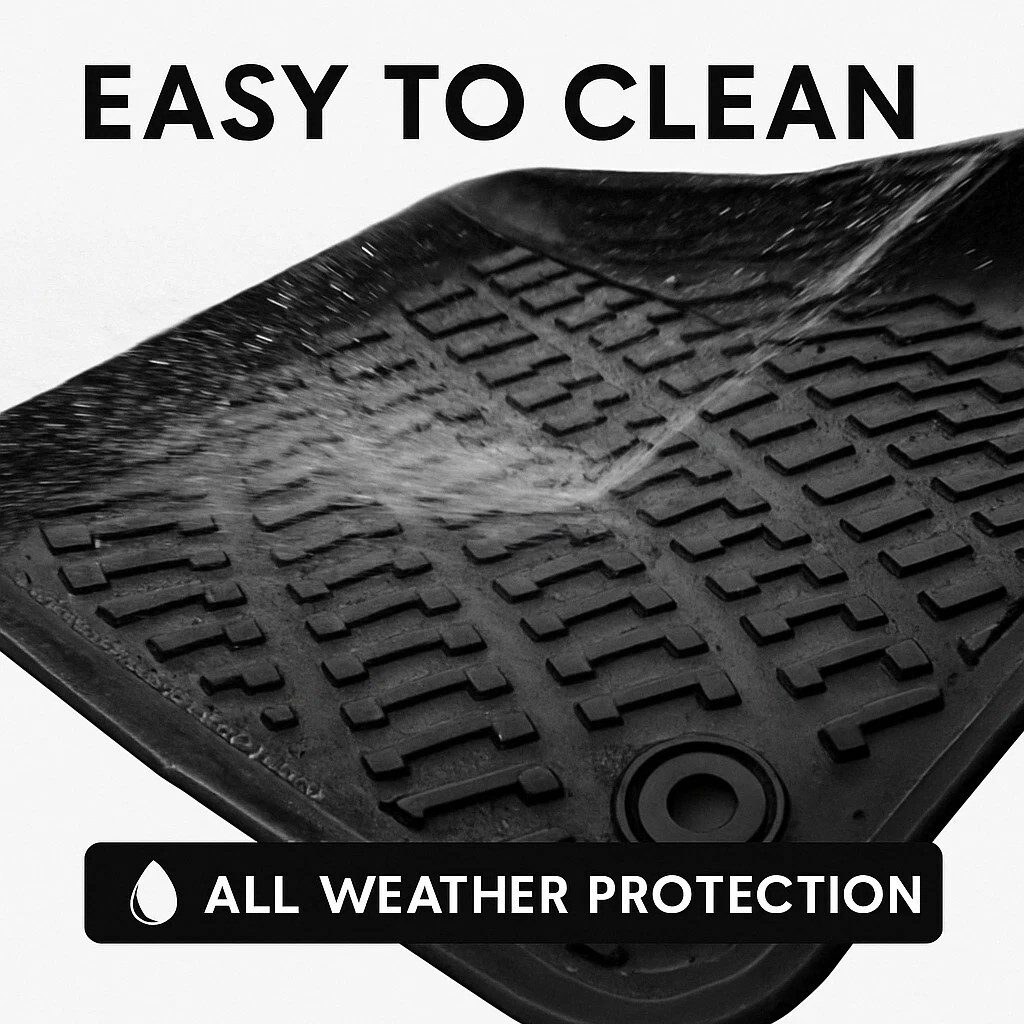 Heavy Duty 3D Floor Mats Set For BMW 3 E46 1998-2005 – All Weather Black Car Rugs