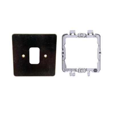 MK K14331 ABR Edge Face Plate And Yoke For Grid Switch Module Brushed Nickel