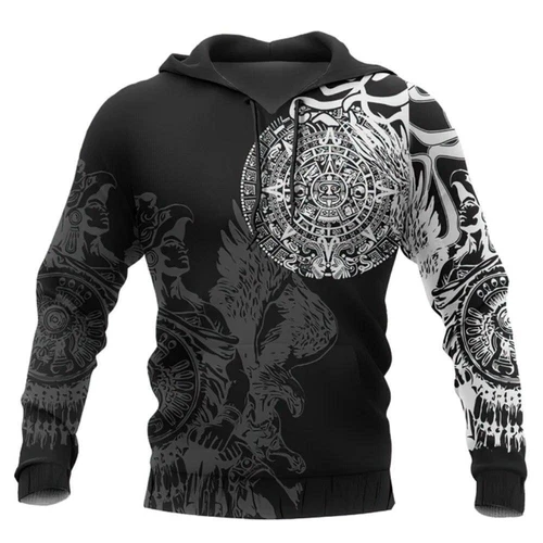 Herren Grafik Hoodie Wikinger Sweatshirt Oberteil Street Style Mode cool nordisches Design - Bild 12 von 36