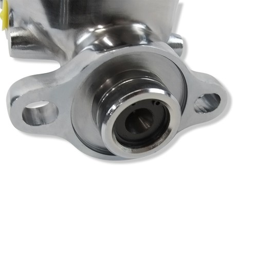 Chrome Aluminum Brake Master Cylinder Smooth Top 1 1/8" 2 Ports for Street Rod - Picture 6 of 6