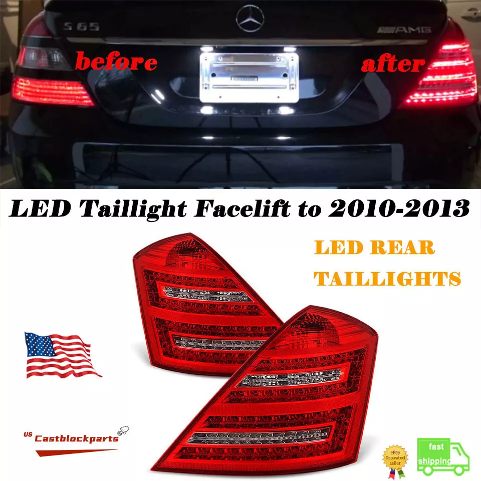 For 07 09 Mercedes S Class W221 S550 S63 Upgrade Taillights Red