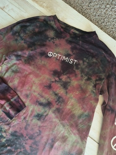 Aeropostale Tie Dye Optimist Peace Sign Long Sleeve Graphics Tshirt Size Small - Bild 2 von 4