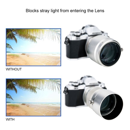LH-61F Metal Lens Hood Protector for Olympus M. ZUIKO Digital ED 75mm f/1.8 Lens - Picture 6 of 16