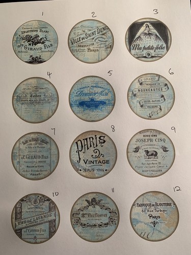 Pomelli per porta pubblicitari francesi vintage in legno fatti a mano maniglia tira comò shabby chic - Foto 7 di 7