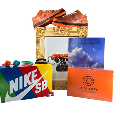 Concepts x Nike Dunk Low SB Orange Lobster Special Box - Size 12 - FD8776 800