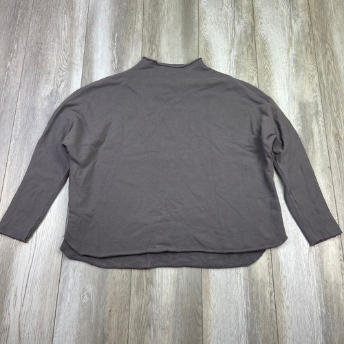 Frank & Eileen Sweater Womens Small Gray Effie LS Funnel Neck Capelet Pullover