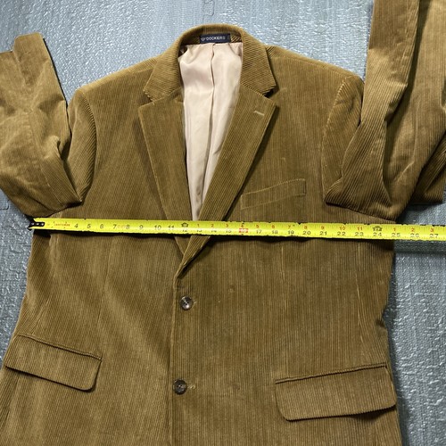 Dockers Blazer Corduroy Sport Coat Mens 48R 2 Button Jacket Caramel Brown Casual - Picture 11 of 16