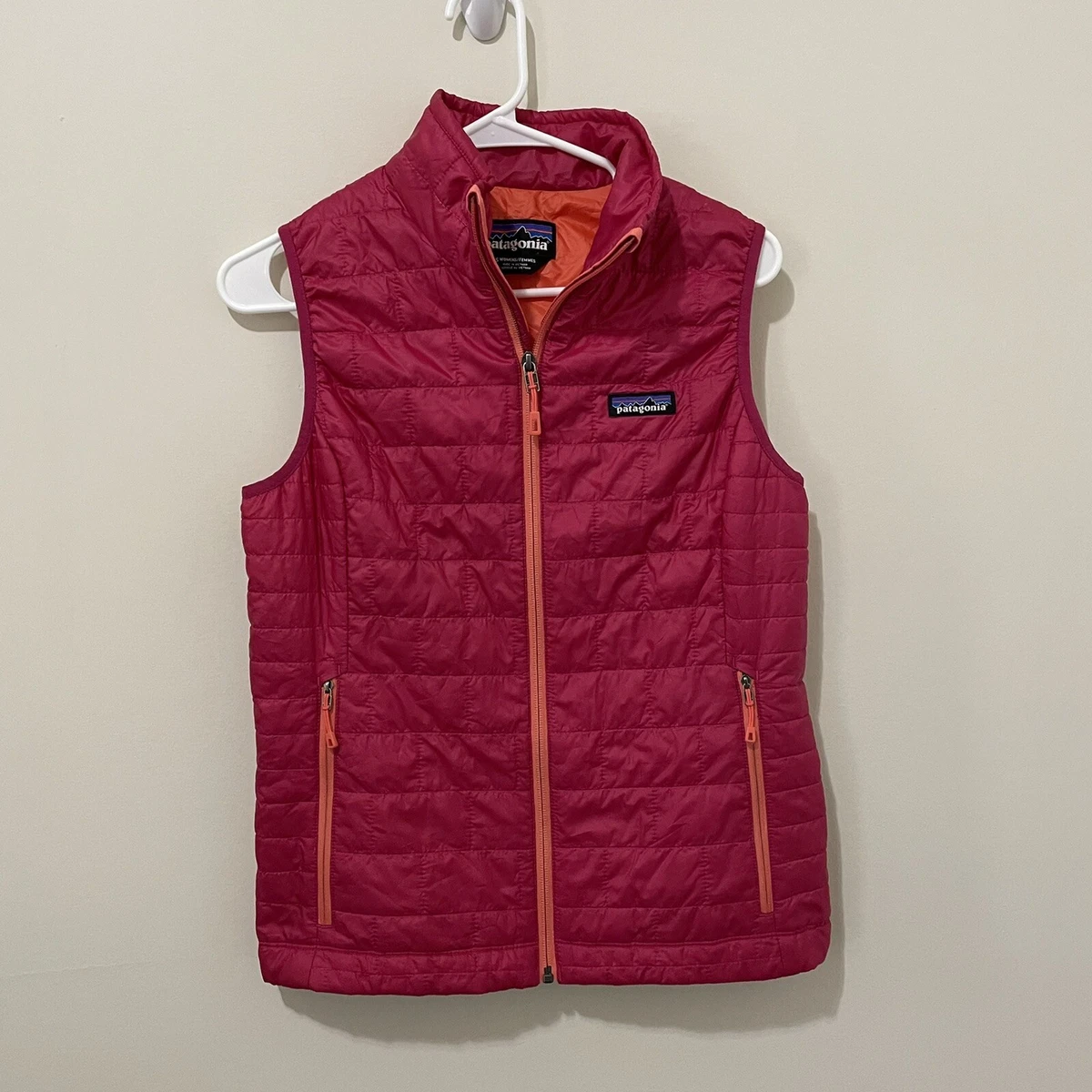 Patagonia Pink Nano Puff Primaloft Light Zip Puffer Vest S Women s