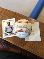 Frank Robinson SIGNED 16 INSCRIPTION Stat Baseball Autograph Rare HMG COA #/1000