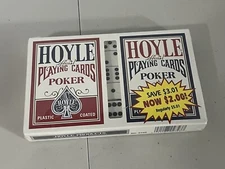 No. 2730 Sealed New 1994 2 Decks Of Premium Hoyle Official Playing Cards & Dice