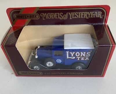 Models Of Yesteryear - Y-22 1930 Model  A  Ford Lyons Tea Van - Matchbox
