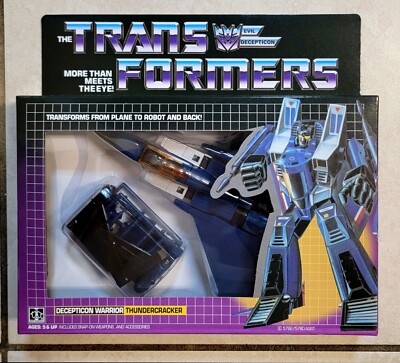 TRANSFORMERS G1 THUNDERCRACKER IN US MISB RARE! DECEPTICON JET TOY ROBOT SEEKER