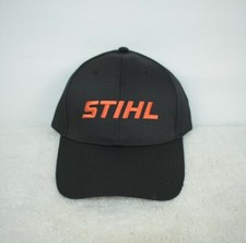 STIHL Outfitters Truckers Snapback Mesh Baseball Cap Hat Black Neon Orange NWT