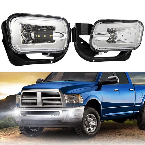 2X LED Fog Lights For 2010 2011 2012 Dodge Ram 1500 2500 3500 PICKUP TRUCK - Picture 2 of 13
