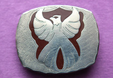 Vintage Hand Made Thunderbird Inlay Western Belt Buckle