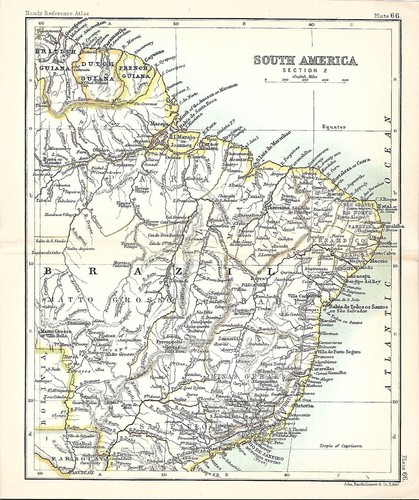 3 Original 1896 Bartholomew Sectional Maps SOUTH AMERICA Countries Territories - Picture 4 of 10