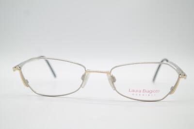 Laura Biagiotti CE 8185 Silver Gold Oval Glasses Frame Eyeglasses New