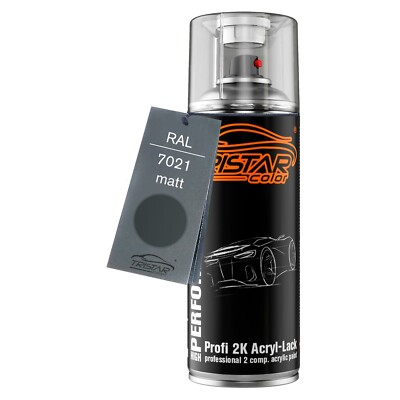 RAL 7021 Schwarzgrau matt 2K Acryl Spraydose Sprühdose 400 ml