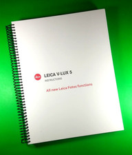 Owners Manual for Leica V-LUX 5 Camera 277 Pages W/Clear Covers 
