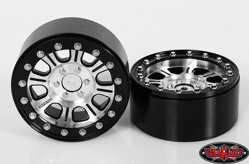 RC4WD Raceline Monster 2.2" Beadlock Wheels Z-W0174 Axial Bomber Silver / Black - Picture 4 of 9