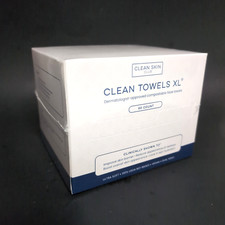 Clean Skin Club Face Towels XL, Vegan, 100 USDA Biobased, 50 Towel Ct, 1 Pack