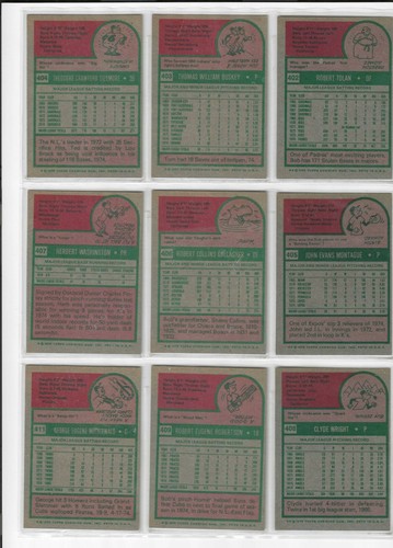 1975 Topps Baseball Cards Singles #401 to #500 - Picture 17 of 137