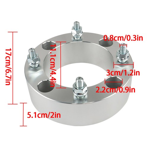 4 piezas espaciadores de rueda 2" 4x137 para ATV Can-am Maveric Commander Bombardier Kawasaki - Imagen 3 de 10