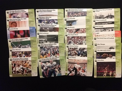 1994-2001 Grolier Story of America Football singles - Choose from list - Nrmt+