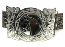 MEN'S WESTERN HORSE BELT BUCKLE. HEBILLA CHARRA CABALLO. HEBILLA VAQUERA RODEO