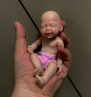 4.5" Micro Preemie Full Body Silicone 11.5Cm Bady Girl Doll Lifelike Mini Reborn
