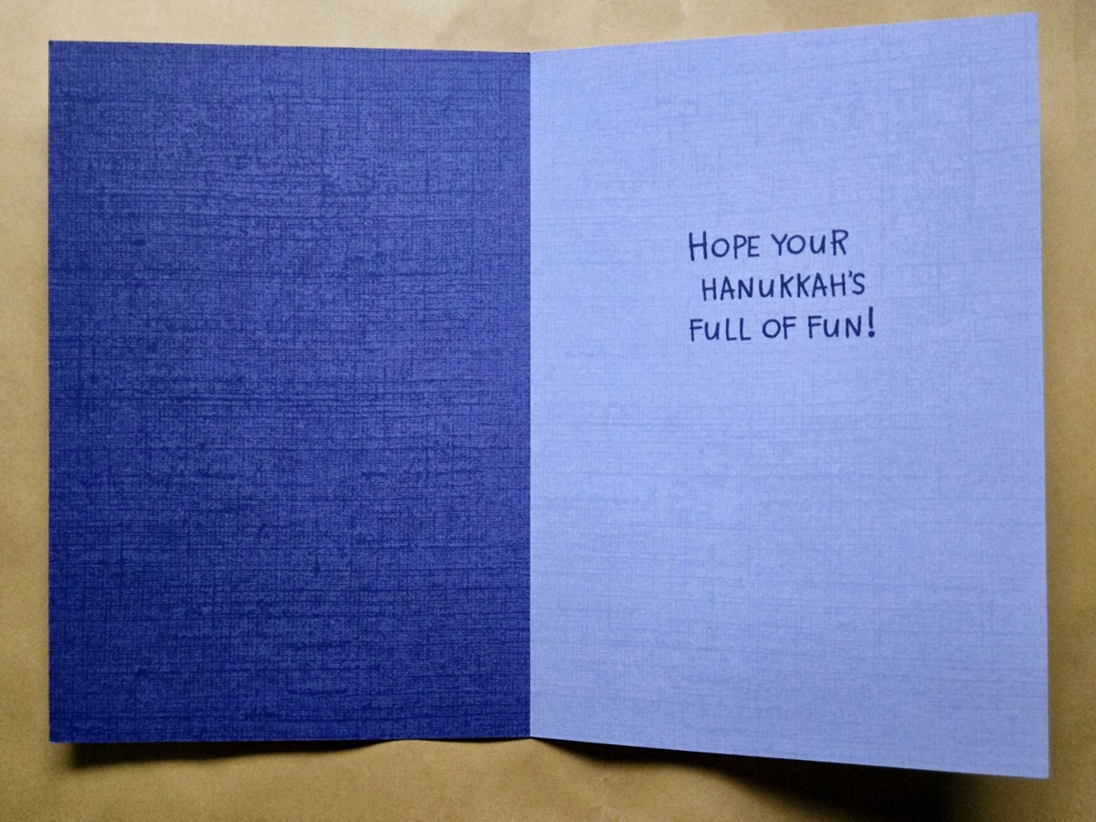 きゃんでぃ Happy Hanukkah Greeting Card/ Large Format (+ Envelope 5.5x8