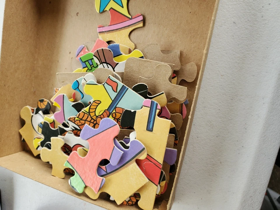 Rompecabezas de 63 piezas vintage Looney Tunes 1990 por The Rainbow Works Tweety Circus Foto 4 de 4