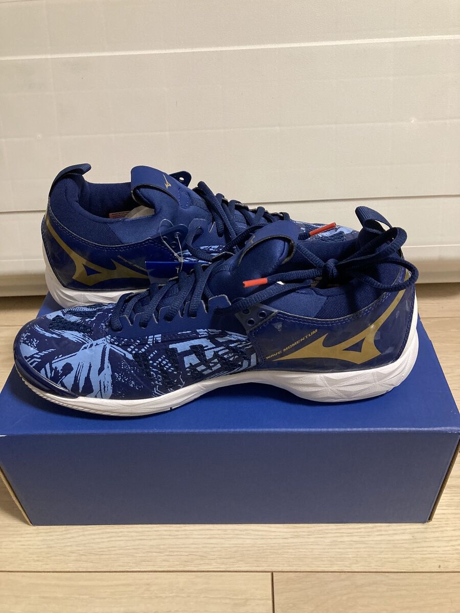 MIZUNO Volleyball Shoes WAVE MOMENTUM V1GA191164 Japan Blue MIZUNO Volleyball Shoes WAVE MOMENTUM V1GA191164 Japan Blue