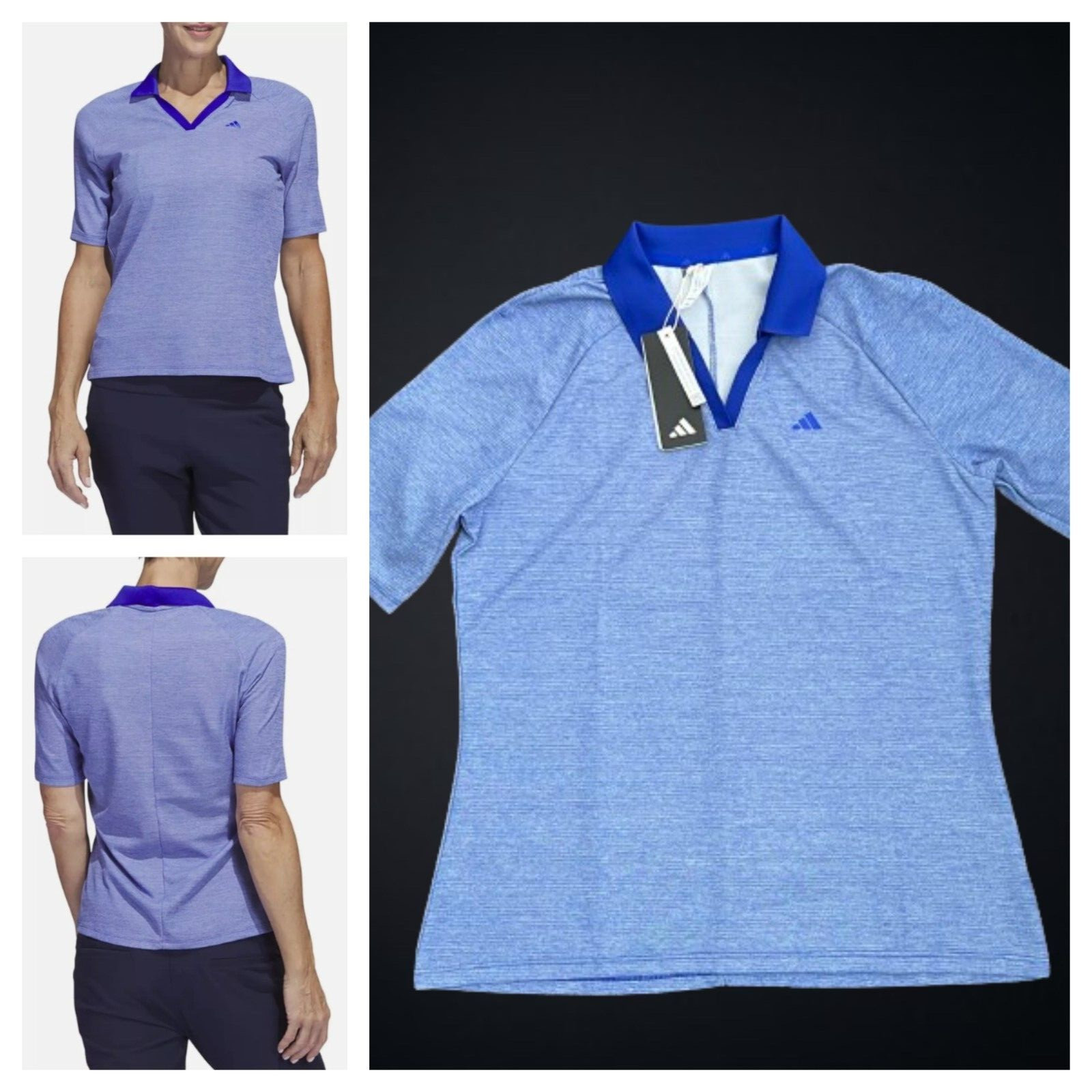 adidas Women's Sz M Golf Polo Shirt Ultimate365 Tour No Show Short Sleeves $85