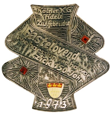 Köln Karnevalsorden Fidele Zunftbrüder 1973 Orden Kölner Karneval Fasching (G)