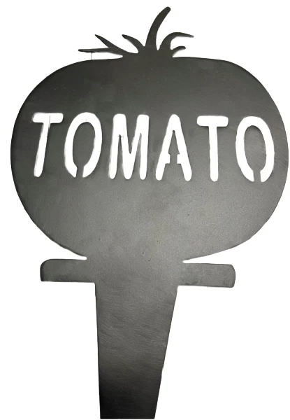 Placas vegetais de aço pesado metal jardim presente tomate cebola alho berinjela - Imagem 2 de 4