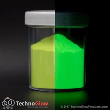 Glow in the Dark Powder, Fluorescent NEON YELLOW - UV Reactive Glow Pigment