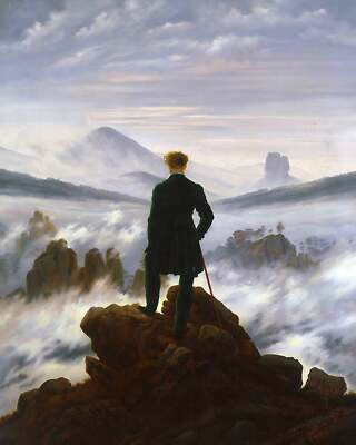 Wanderer Above the Sea of Fog Painting by Caspar Friedrich 8x10'' Art Print