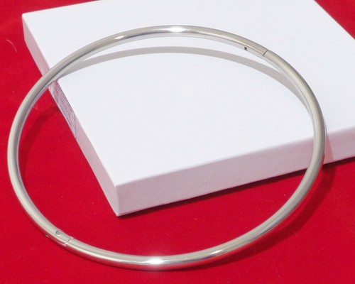 16" 6MM Petite Thin Polished Stainless Eternity Collar Locking Slave Collar - Picture 2 of 4