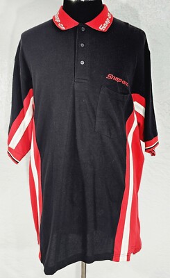 Vintage Snap On Tools Polo Garage Shirt Black Red Mens XL Mechanic Work NEW Y2K