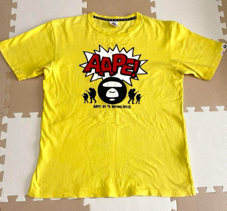 A BATHING APE チョコレートバーTシャツ sサイズ BICOLOR COLLEGE ATS TEE | bape.com