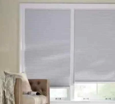 Shadow White Cordless Blackout Cellular Shades - 35.5 in. W x 64 in. L