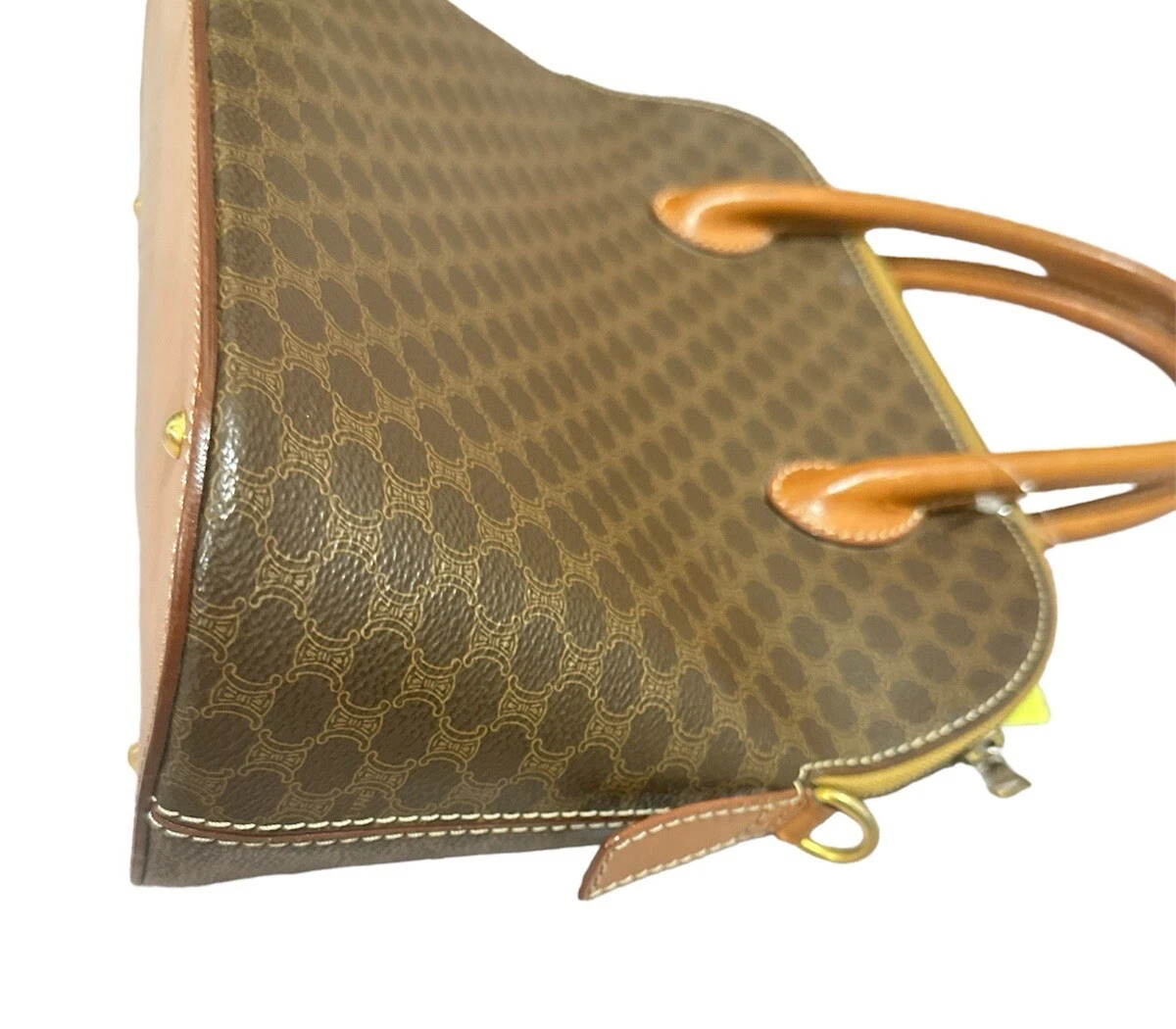 Borsa a mano Vintage Celine Bolide Triomphe Marrone Pelle Media Usata