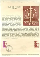 FRANCE SCOTT # B474 FIRST DAY SOUVENIR PAGE, 1974, FRANCIS POULENC, GREAT PRICE!