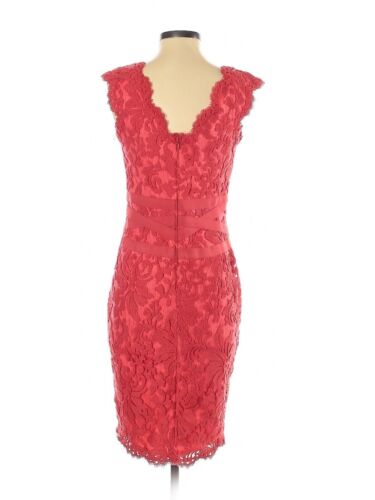 NWT Tadashi Shoji Lace Embroidered Cocktail Dress Cantaloupe Orange Size 8P - Picture 2 of 2